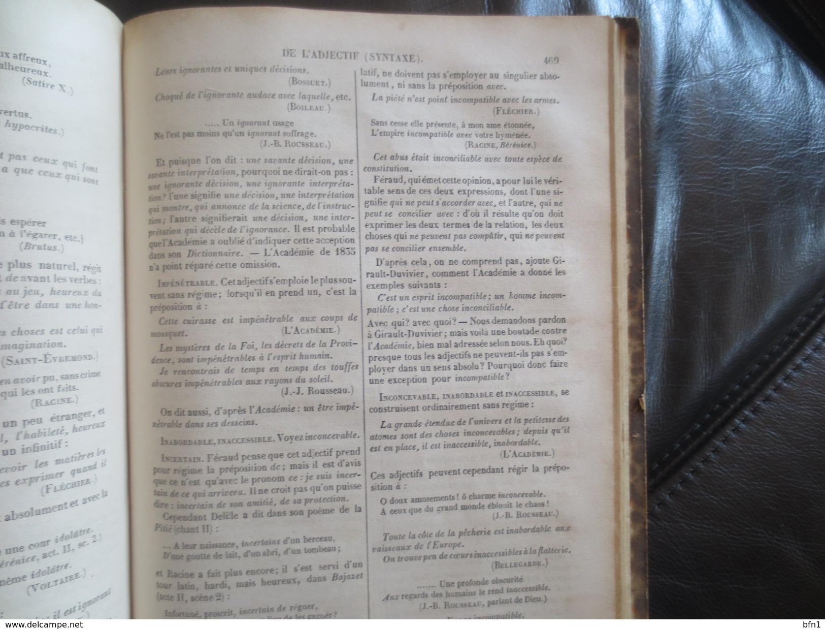 Grammaire de Napoléon Landais - Résumé général de toutes les grammaires / 1835- VOIR PHOTOS
