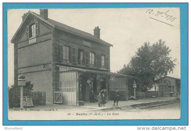 CPA 10 - Chemin De Fer La Gare BARLIN 62 - Barlin