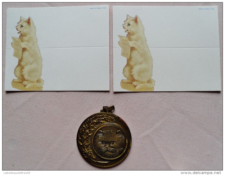 LOT 2 MARQUE-PLACES CHAT + MEDAILLE CHAT - Collections