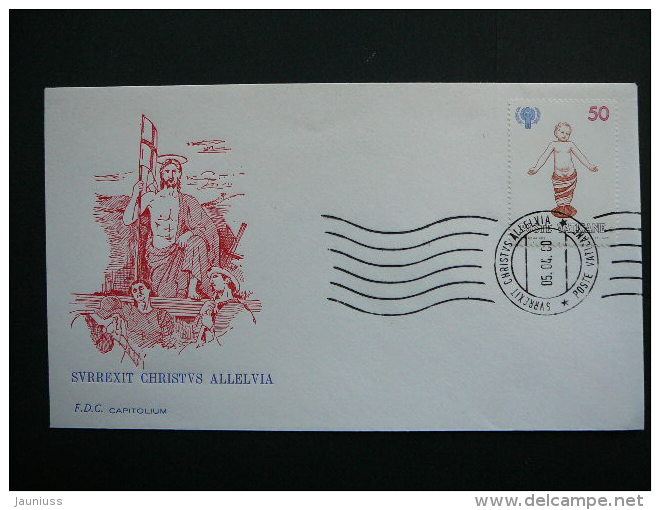 Vatican Vatikan FDC Cover 1980 #  Surrexit Christus Alleluia - FDC