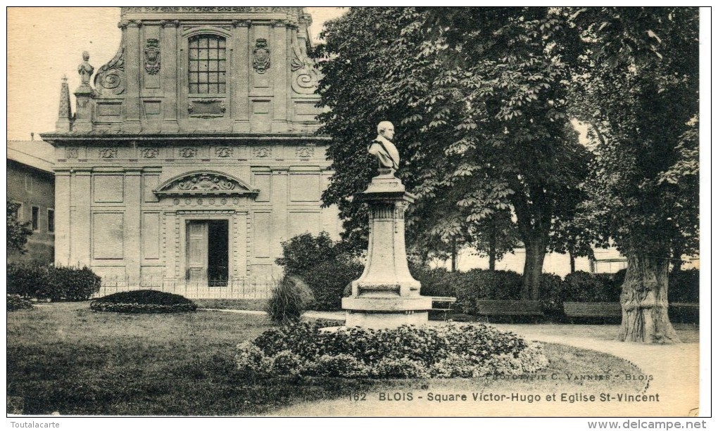 CPA 41 BLOIS  SQUARE VICTOR HUGO ET EGLISE ST VINCENT - Blois