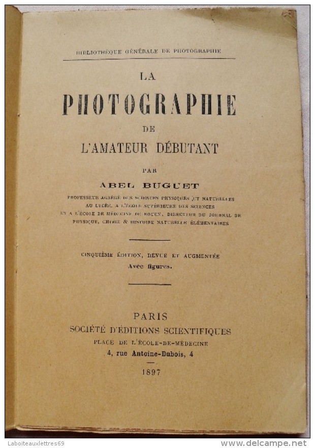 LOT  3 LIVRES PHOTOGRAPHIE1897 + DES PEINTRES,VOYAGEURS 1879 + TRAVAUX 1892