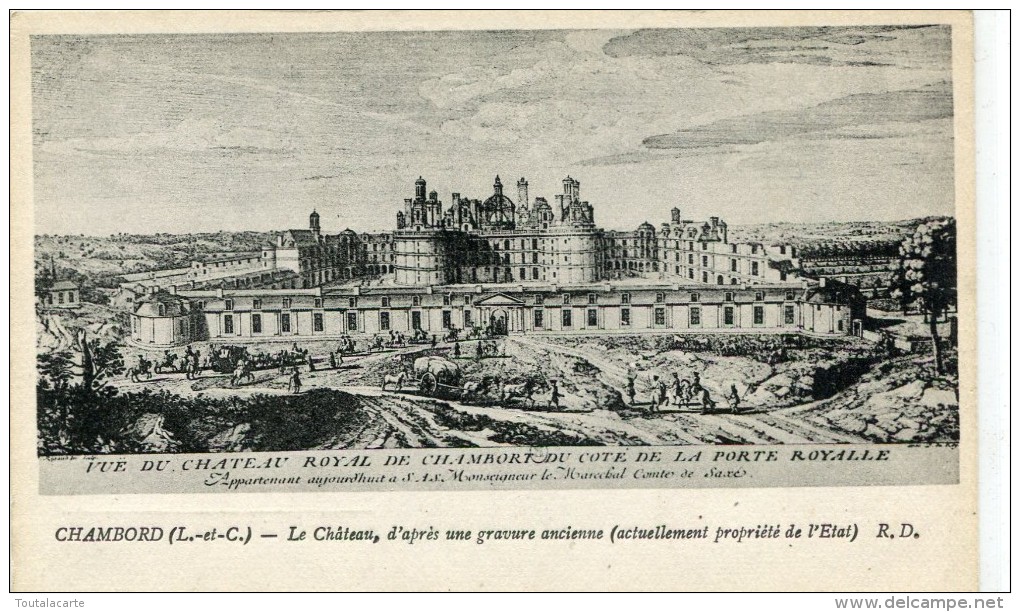 CPA 41 CHAMBORD LE CHATEAU D APRES UNE GRAVURE ANCIENNE - Chambord