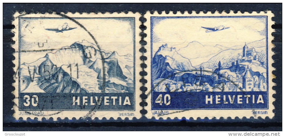 SVIZZERA PA 1948  Serie N. A42-A43 Usati Catalogo € 22 - Usati