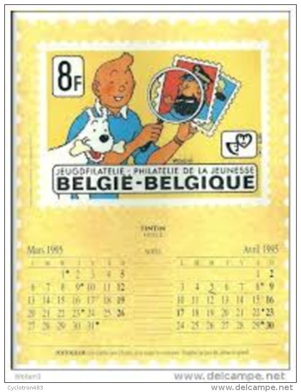 Calendrier La Poste (Belgique) 1995. - Hergé