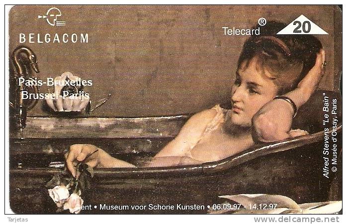 TARJETA DE BELGICA DE UNA PINTURA  DE ALFRED STEVENS  (PAINTING)  CARDEX 97 - Pintura