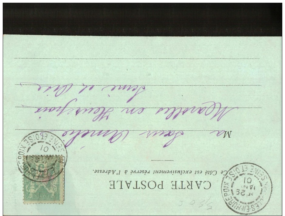 Belle Cpa  Précurseur De 1901  LA POSTE  AU PEROU  Avec DRAPEAU - Stamps (pictures)
