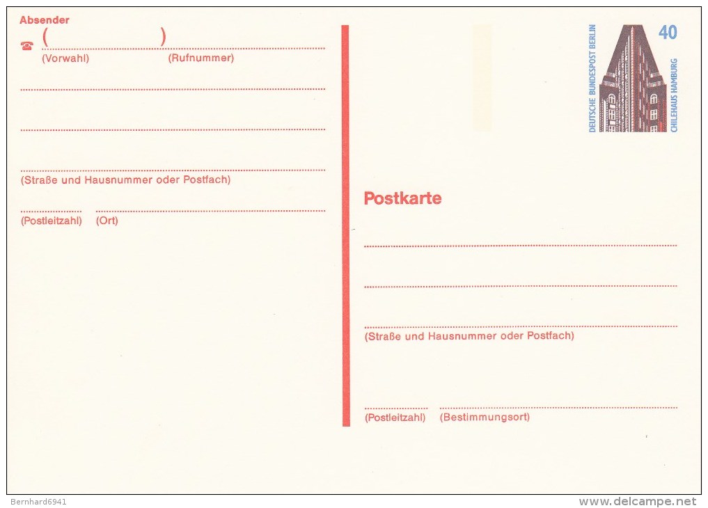 B P 134**  40 Pf. Sehenswürdigkeiten - Postales - Nuevos