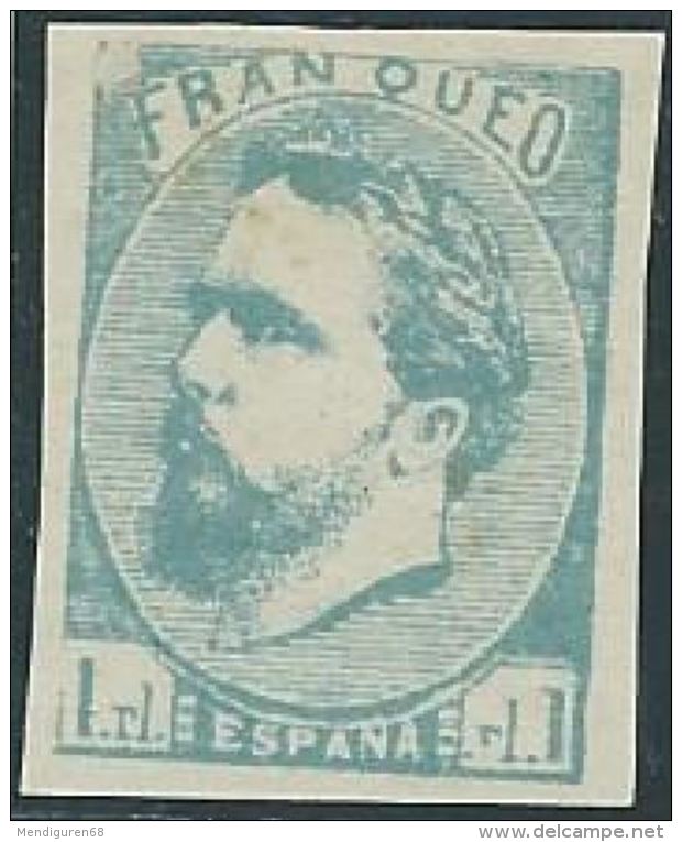 ESPAGNE ESPAÑA SPANIEN SPAIN ESPAÑA  1874 Carlos VII 1 Real SIN TILDE EN Ñ ED 156A MI 1II BASK COUNTRY SG 2 SC X2 - Carlistes