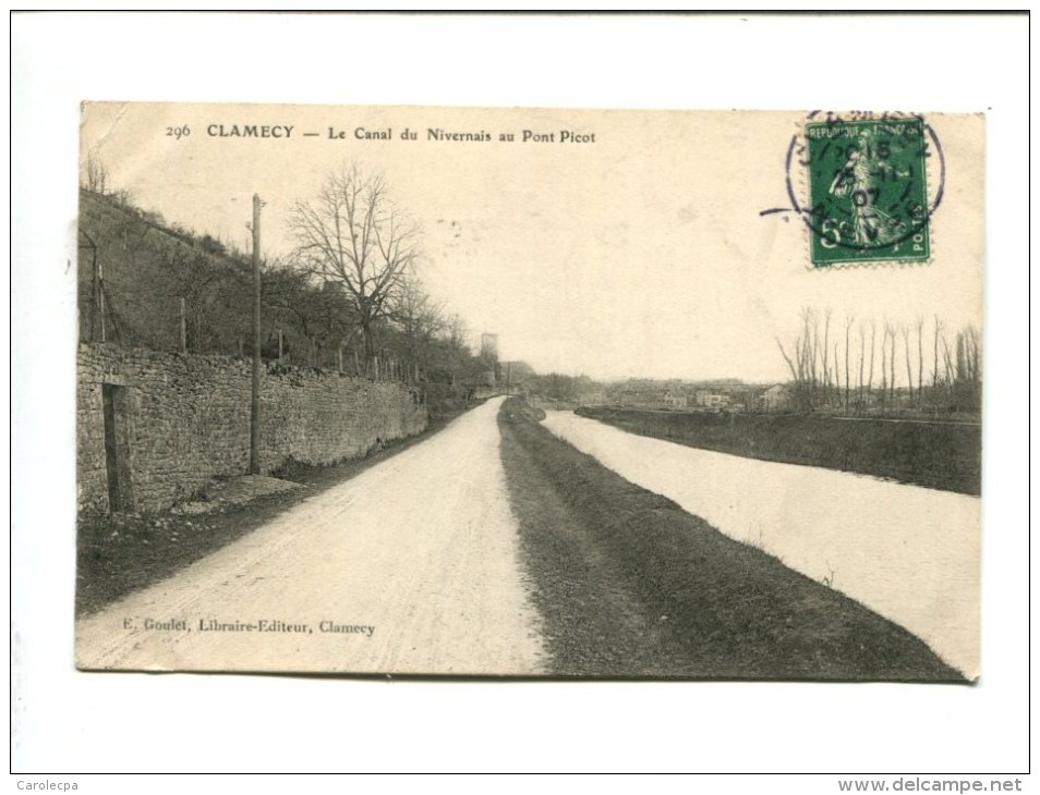 CP - CLAMECY (58) Le Canal Du Nivernais Au Pont Picot - Clamecy