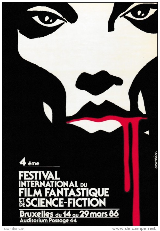 Comès. RARE Carte Postale Pour Le 4e Festival International Du Film Fantastique Et De S-F. Bruxelles. 1986 - Tarjetas Postales