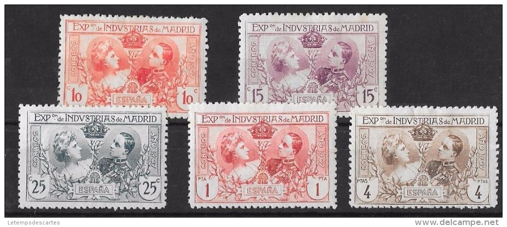 T 00435 - Espagne 1907, Neufs Charnières N° 236,237,238,240 Et 241  Côte 46.50 € - Ungebraucht