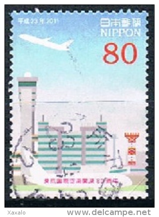 138 - Japan 2011 -The 80th Anniversary Of Tokyo International Airport - Used - Usados