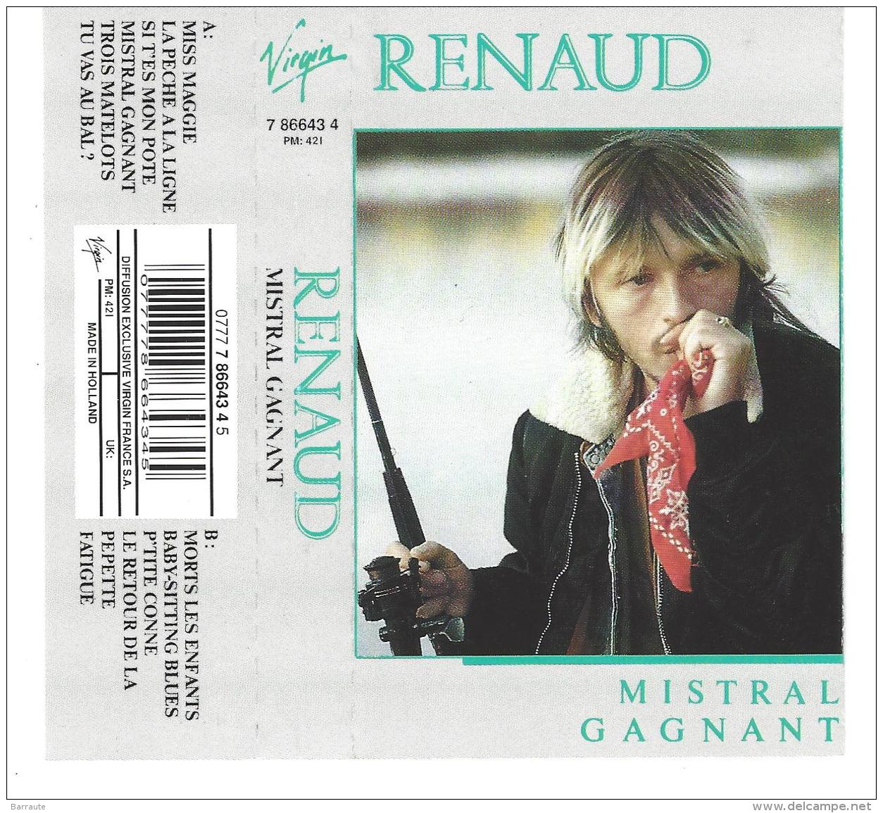 RENAUD K7  Virgin  N°7  86643 4 . Voir Image 2 - Audiokassetten