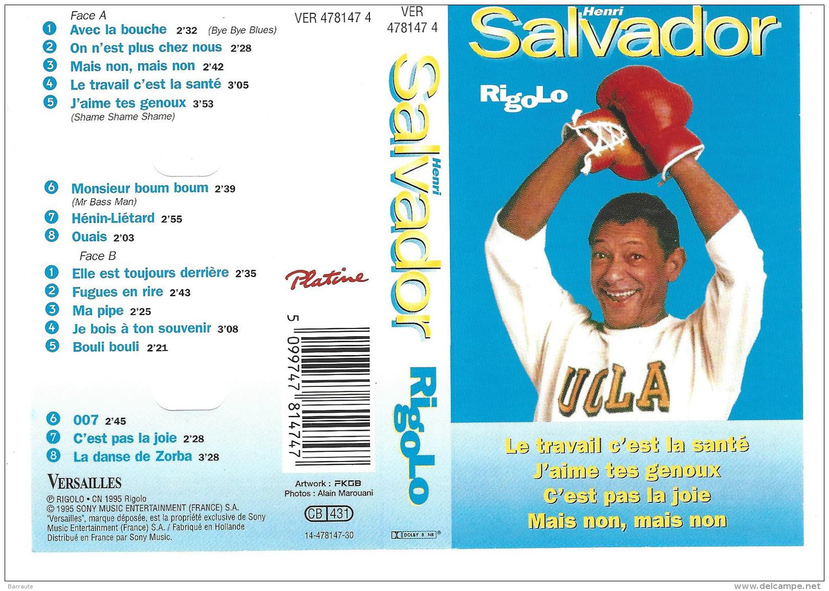 Henri SALVADOR K7 N° VER 478147 4   DE 1995 .voir Image 2 . - Audiokassetten