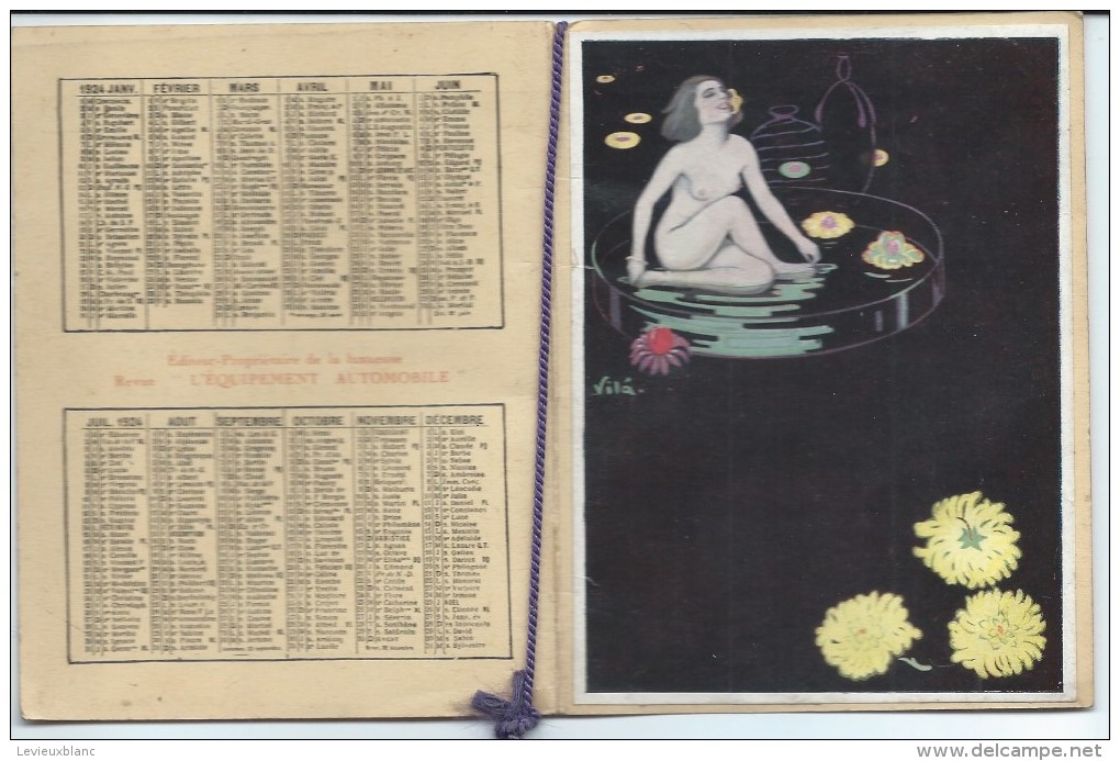 Calendrier Publicitaire Et Meilleurs Voeux/ Maison RIEGEL/Imprimeur-Editeur/NEUILLY /1924   CAL325 - Klein Formaat: 1921-40