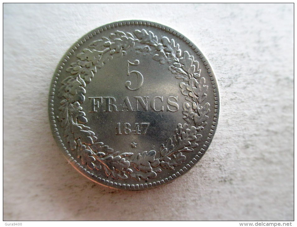 Belgique 5 Francs, 1847 Poss. A - 5 Francs