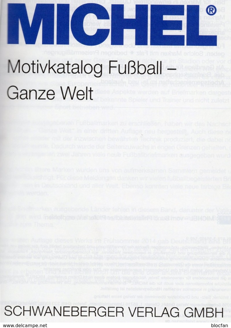 Fußball Catalogue MICHEL 2016 New 68€ Zur EM/Championat Fußballmarken Ganze Welt Topics Soccer Stamps Of The World - Sapere