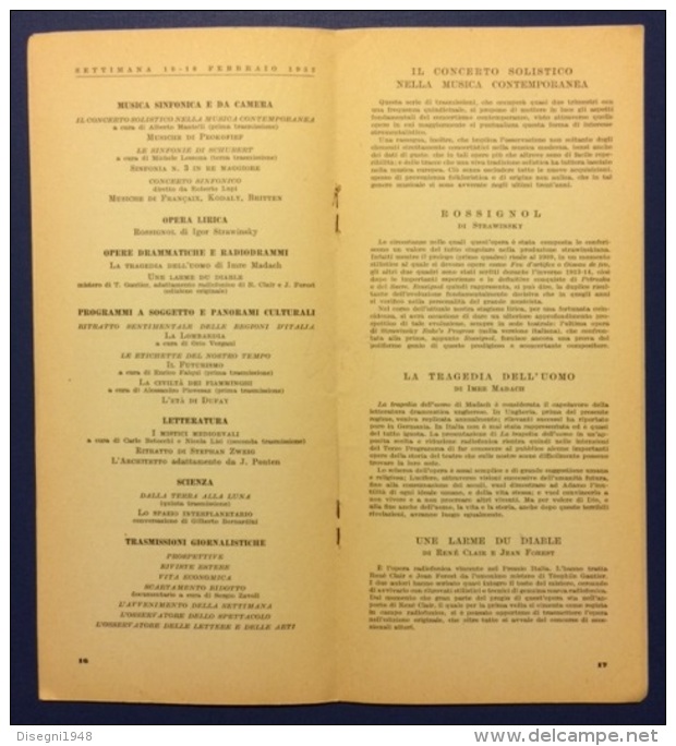 05343 "TERZO PROGRAMMA RAI - RADIO ITALIANA - PROGRAMMI 1952 - 4 VOLUMI TRIMESTRALI" PUBBLICAZIONI ORIGINALI - Programmi