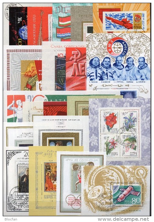 Collection Topic Blocs 1962-1990 Sowjetunion 42 Blocks 39-213 O 80€ Space Art Sport Bloque Hojita Sheets Bf USSR CCCP SU - Collections (without Album)