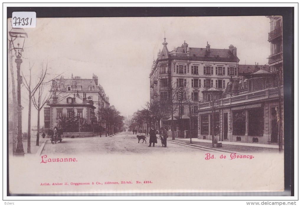 LAUSANNE - BOULEVARD DE GRANCY - B ( LEGER PLI D'ANGLE ) - Grancy