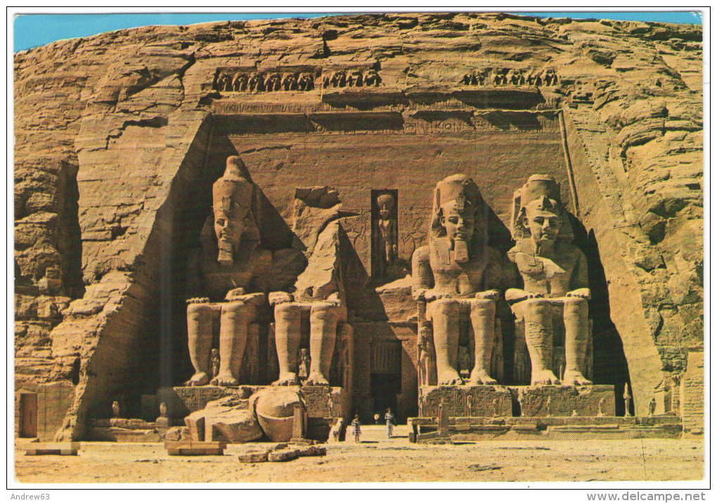 EGITTO - EGYPTE - Egypt - 1978 - Abou Simbel, Rock Temple Of Ramses II - Wrote But Not Sent - Abu Simbel Temples