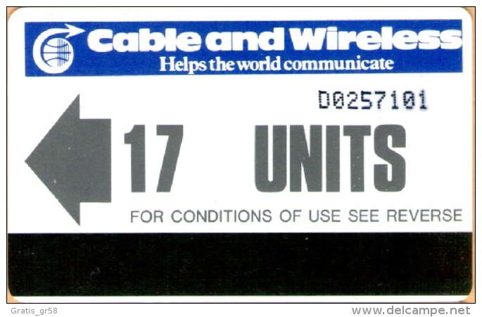 Diego Garcia - DGA-01, C&W Autelca, Grey Arrow 17 - Old Logo, 17 Units, 1995, Used As Scan - Diego-Garcia