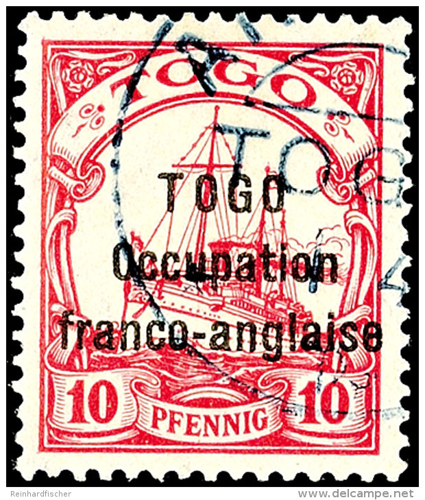 10 Pf. Tadellos Gestempelt, Tiefst Gepr. Bothe BPP, Mi. 900,-, Katalog: 10 O10 Pf. Neat Cancelled, On The Base... - Togo