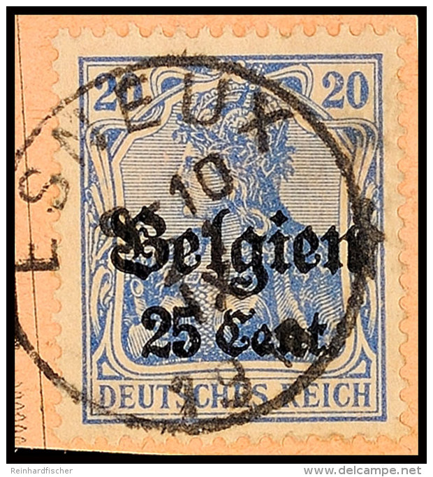 "ESNEUX 21 IX 1918",  Klar Auf Paketkartenausschnitt 25 C., Katalog: 18 BSESNEUX 21 IX 1918, Clear On Package... - Autres & Non Classés