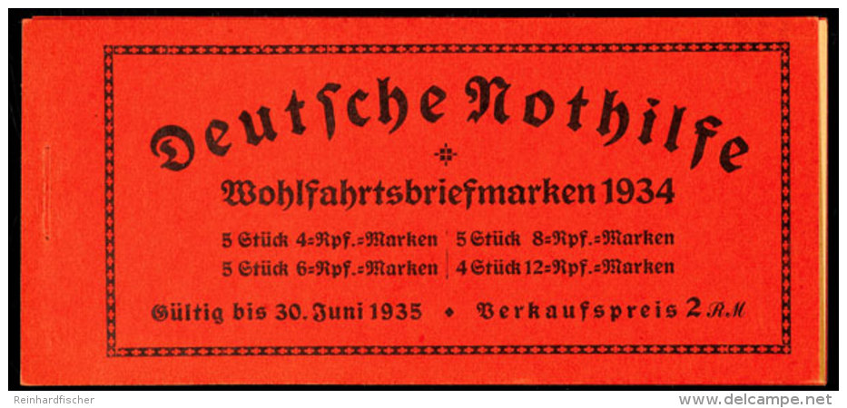 Stände 1934, Markenheftchendeckel Seite 1/4 Und Zwischenblatt, Katalog: MH40 Trades 1934, Stamp Booklet... - Carnets