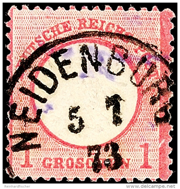 1 Groschen Großer Brustschild , Idealer Stempel Neidenburg 5.7.73 Als Ganz Kleine Marke, Katalog: 19L14... - Autres & Non Classés