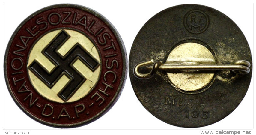 Nationalsozialistische Deutsche Arbeiterpartei (NSDAP) , Mitgliedsabzeichen, 23 Mm, Lackiert., Katalog:... - Non Classés