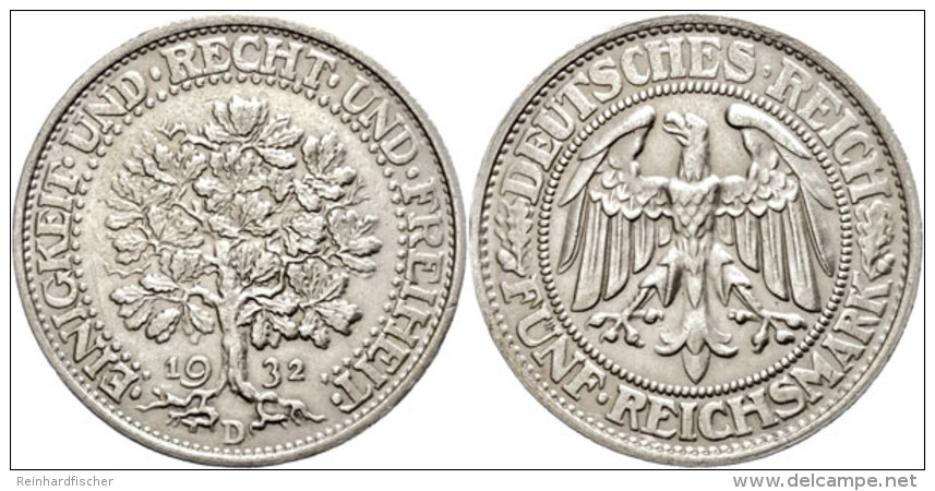 5 Reichsmark, 1832, D, Eichbaum, Kl. Rf., Ss-vz., Katalog: J. 331 Ss-vz5 Reichmark, 1832, D, Oak Tree, Small... - Autres & Non Classés