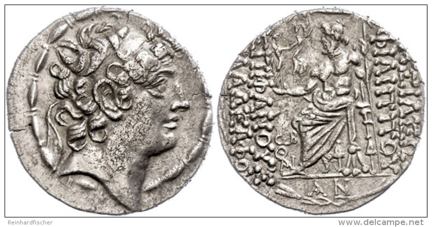 Tetradrachme (15,48g), 93-83 V. Chr., Philippos Philadelphos, Antiochia. Av: Kopf Nach Rechts. Rev: Thronender Zeus... - Non Classés