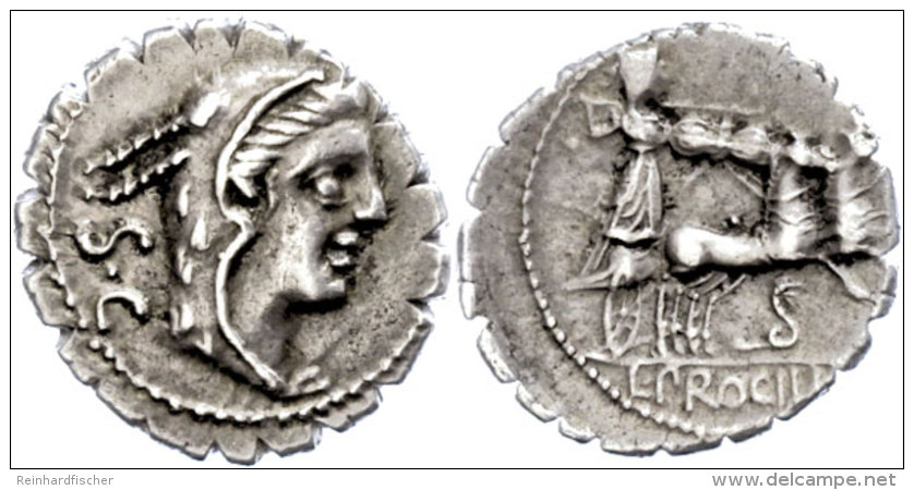 L. Procilius, Denar (3,95g), 80 V. Chr., Rom. Av: Kopf Der Juno Sospita Im Ziegenfell Nach Rechts, Dahinter "SC".... - République (-280 à -27)