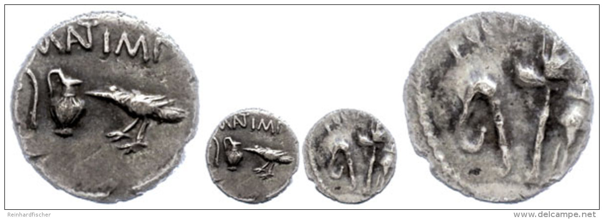 M. Antonius Und M. Aemilius Lepidus, Quinar (1,66g), Münzstätte In Gallien. Av: Lituus, Opferkanne Und... - République (-280 à -27)