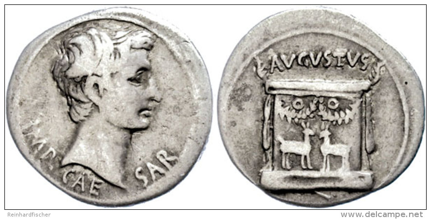 Augustus, 25-24 V. Chr., Cistophor (11,37g), Ephesus. Av: Kopf Nach Rechts, Darunter "IMP CAE-SAR". Rev: Altar Der... - Autres & Non Classés