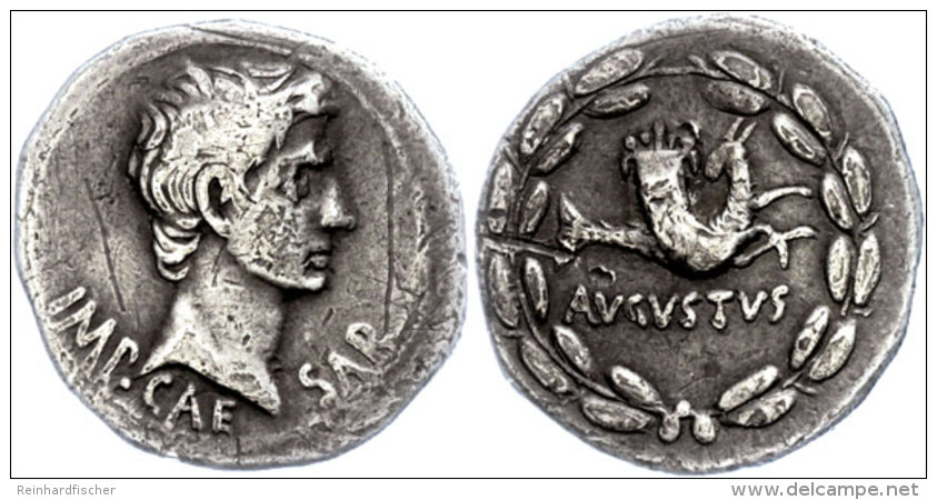 Augustus, 25-24 V. Chr., Cistophor (11,45g), Ephesus. Av: Kopf Nach Rechts, Darunter "IMP CAE-SAR". Rev: Capricorn... - Autres & Non Classés