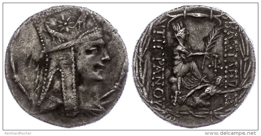 Tetradrachme (15,34g), 95-56 V. Chr., Tigranes II. Av: Kopf Mit Tigra Nach Rechts. Rev: Sitzende Tyche Mit... - Non Classés