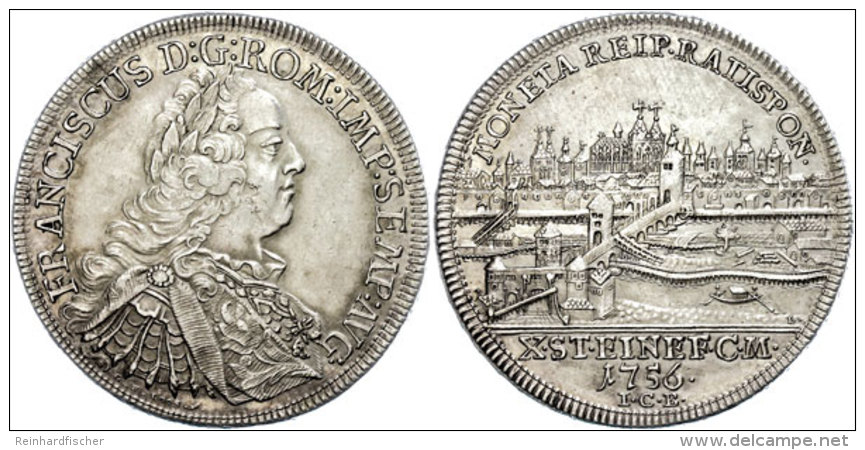 Taler, 1756, Mit Titel Franz I., Dav. 2618, Wz. Hsp., Ss+.  Thaler, 1756, With Title Francis I., Dav. 2618,... - Autres & Non Classés