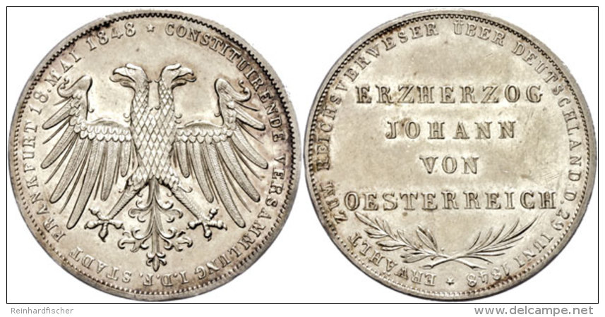Doppelgulden, 1848, Erzherzog Johann, AKS 39, J. 46, Vz.  VzDouble Guilder, 1848, Archduke Johann, Picture... - Autres & Non Classés