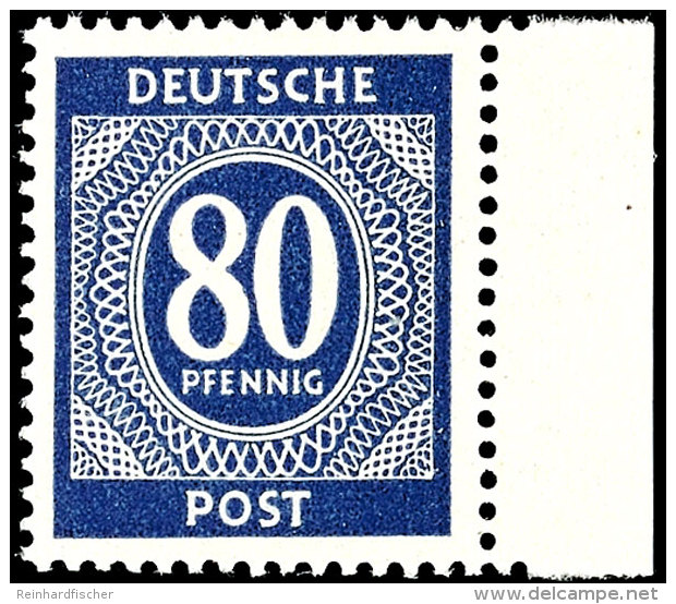 80 Pfg Ziffern, D-Farbe, Tadellos Postfrisch, Fotobefund Bernhöft, Mi. 1.600.- - Seltene Marke!... - Autres & Non Classés