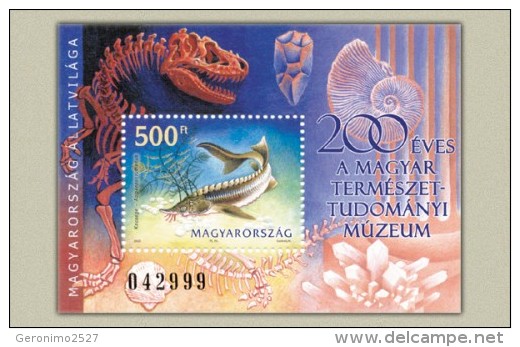 HUNGARY 2002 FAUNA Hungarian Animals DINOSAUR FISH - Fine S/S MNH - Ongebruikt