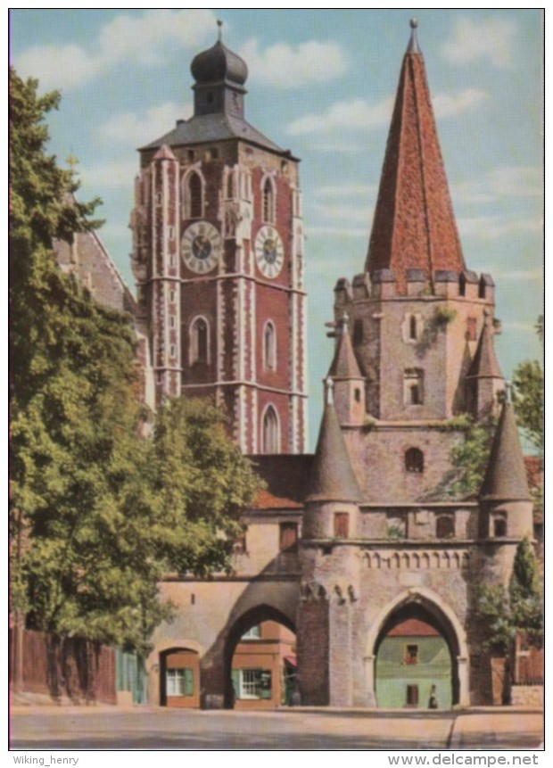 Ingolstadt - Kreuztor Mit Blick Auf Obere Pfarrkirche - Ingolstadt