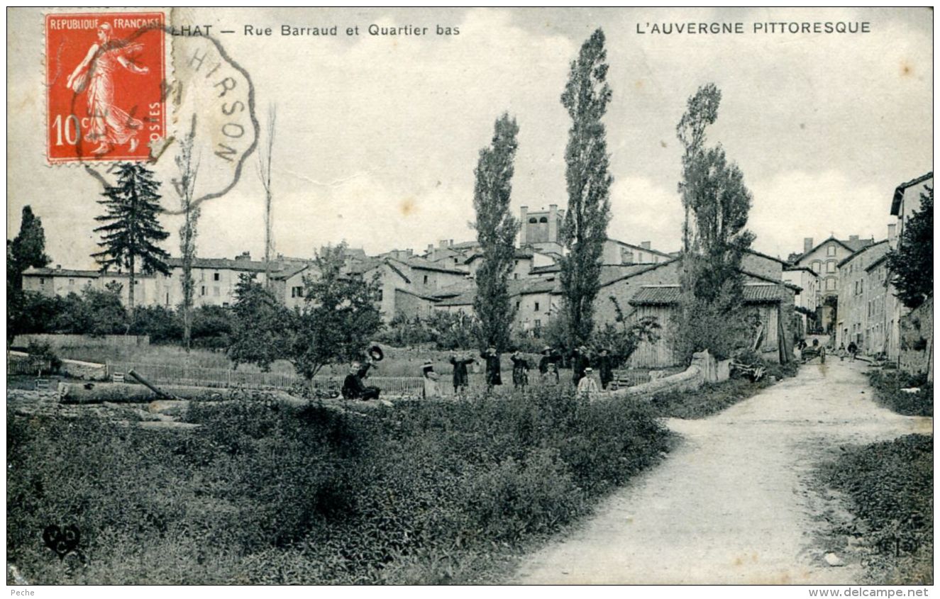 N°49245 -cpa Cunlhat -rue Barraud Et Quartier Bas- - Cunlhat