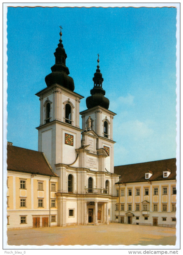 1) AK 4550 Kremsmünster Benediktinerstift Stiftskirche Westfassade Im Kremstal Stift Kloster Abtei Traunviertel Austria - Kremsmünster