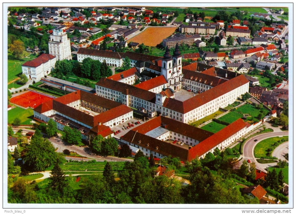 3) AK 4550 Kremsmünster Benediktinerstift Kremstal Luftbild Österreich Kloster Stift Abtei Abbey Aerial View Österreich - Kremsmünster