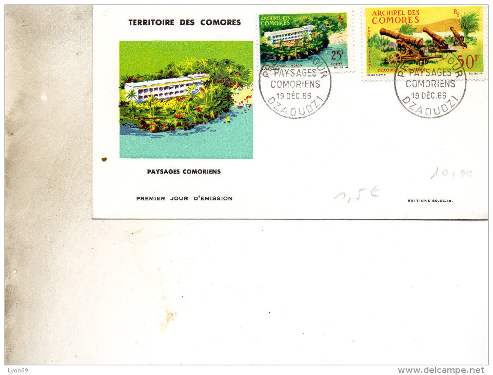 FDC  COMORES  TOUTISME GIRAFFES     N° YVERT  3PA 18 SUPRBE 166 - Covers & Documents