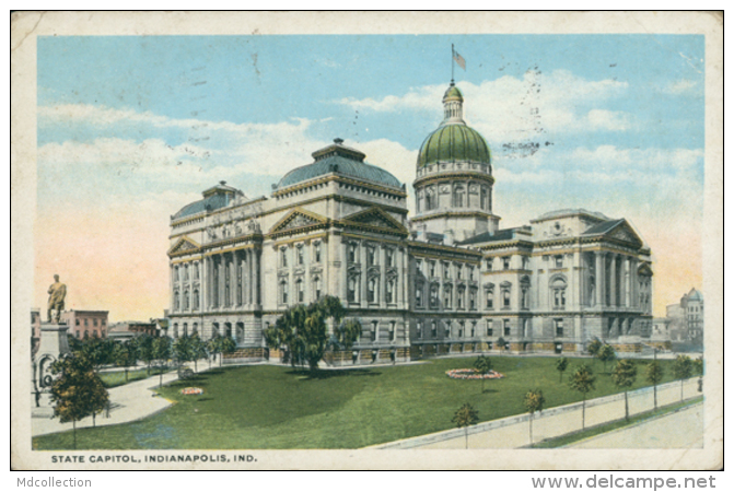 US INDIANAPOLIS / State Capitol / CARTE COULEUR - Indianapolis