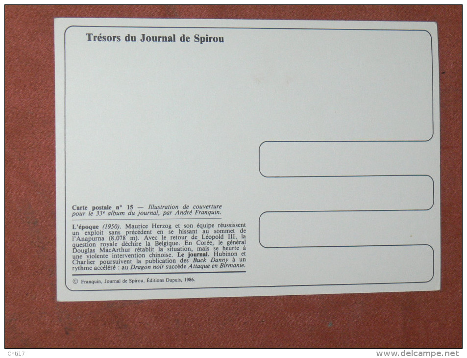 BANDE DESSINEE  1985  TRESOR DU JOURNAL SPIROU N°  15  CIRC  NON  EDITION DUPUIS - Bandes Dessinées